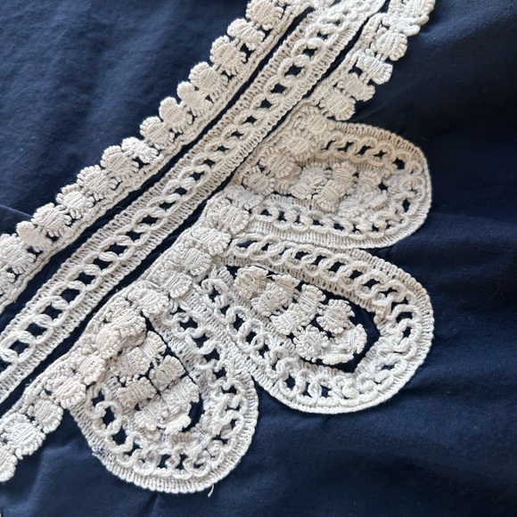 J. Crew 100% Cotton Embellished Tunic Swim Cover. Lightweight. Nautical. Coastal - Picture 9 of 11